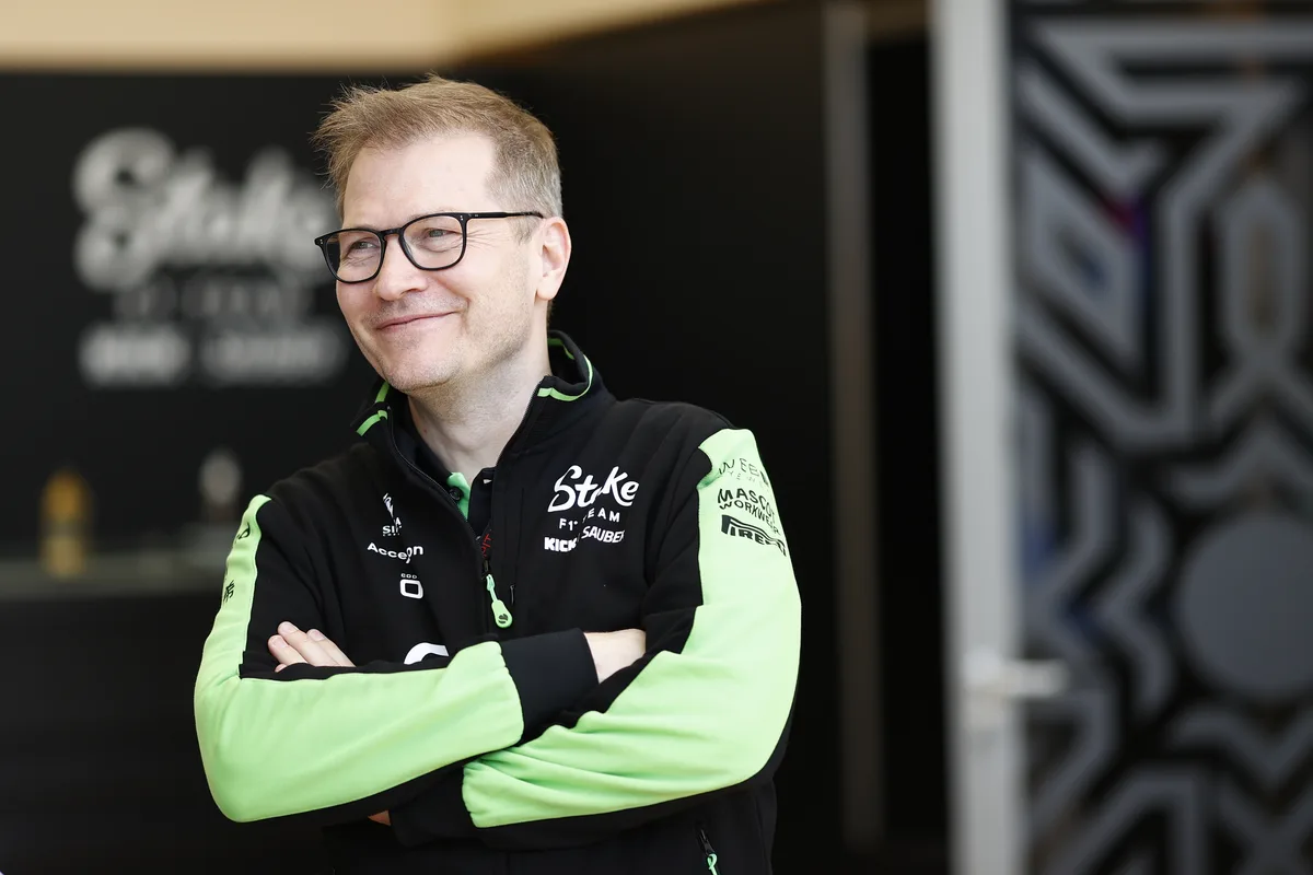 Andreas Seidl, CEO, Stake F1 Team, in the garage 
